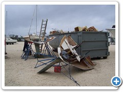 Stern with rudder cut off.