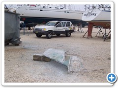 And then there was just the lead keel which we took over to the recycling place - weighed 3500 lbs, so had to rent a forklift.